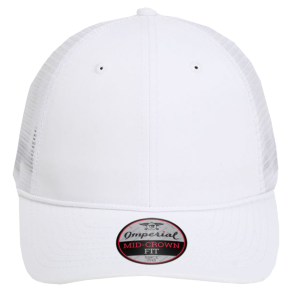 Imperial The Night Owl Performance Rope Cap, White / White, Front view