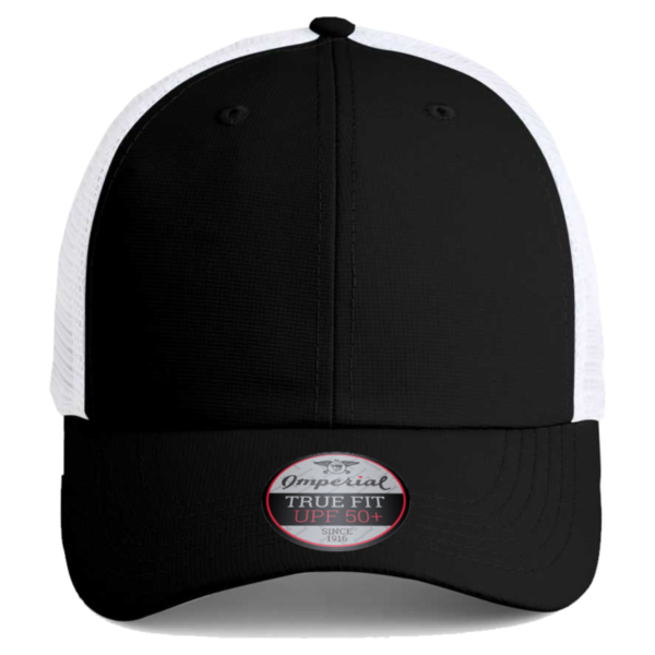 Imperial The Original Sport Mesh Cap, Black / White, Front view