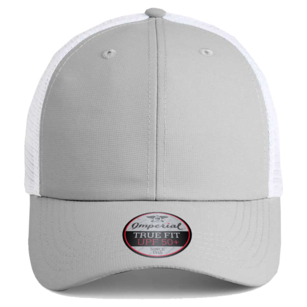 Imperial The Original Sport Mesh Cap, Light Grey / White, Front view