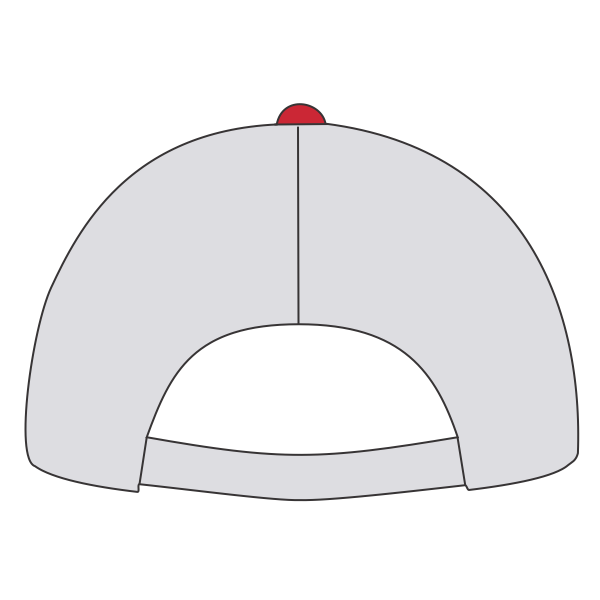 Imperial The Original Sport Mesh Cap, Red / White, Back view