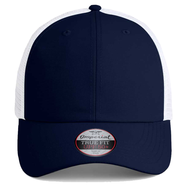 Imperial The Original Sport Mesh Cap, True Navy / White, Front view
