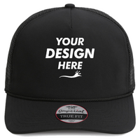 Imperial The Rabble Rouser Cap, Black / Black / Black, Front view, Mockup