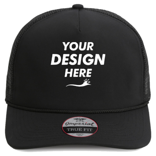 Imperial The Rabble Rouser Cap, Black / Black / Black, Front view, Mockup