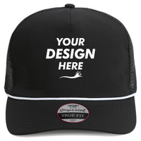 Imperial The Rabble Rouser Cap, Black / Black / White, Front view, Mockup