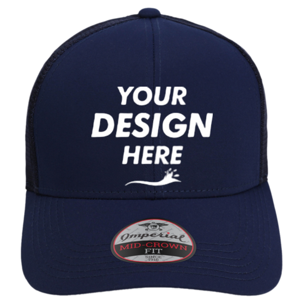 Imperial The Whitaker Mesh Cap, Dark Blue, Front view, Mockup