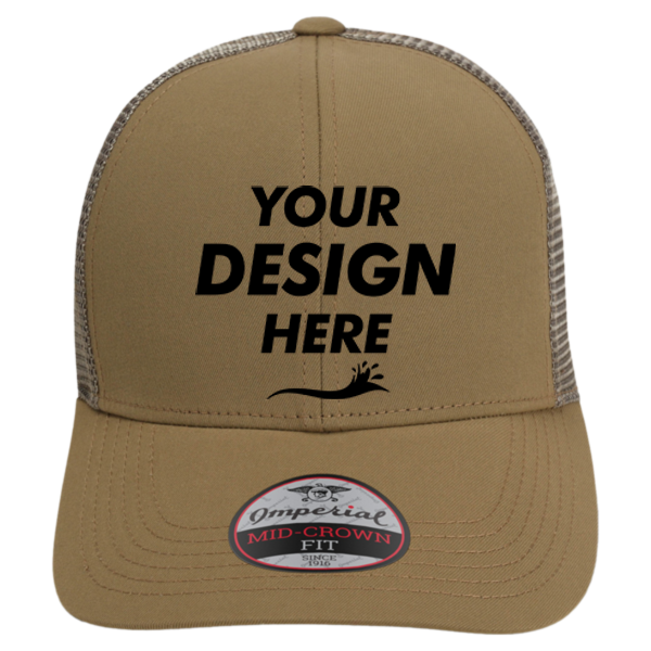 Imperial The Whitaker Mesh Cap, Khaki, Front view, Mockup