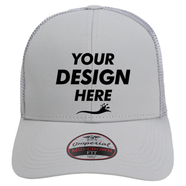 Imperial The Whitaker Mesh Cap, Light Grey, Front view, Mockup