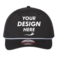 Imperial The Wingman Cap, Black / White / White / White / White, Front view, Mockup