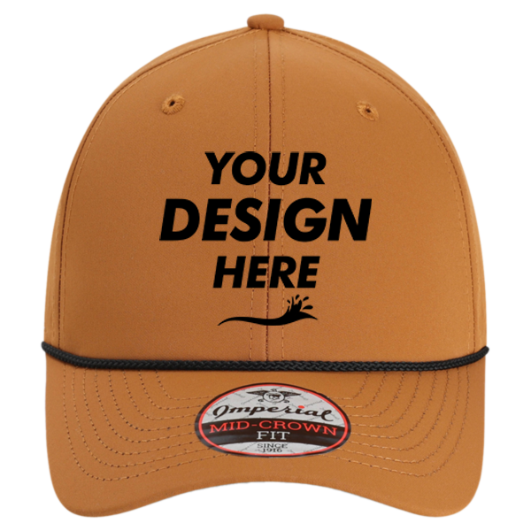 Imperial The Wingman Cap, Buckthorn Brown / Black / Black / Black / Black, Front view, Mockup