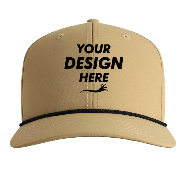 Imperial The Wingman Cap, Deep Gold / Black / Black / Black / Black, Front view, Mockup