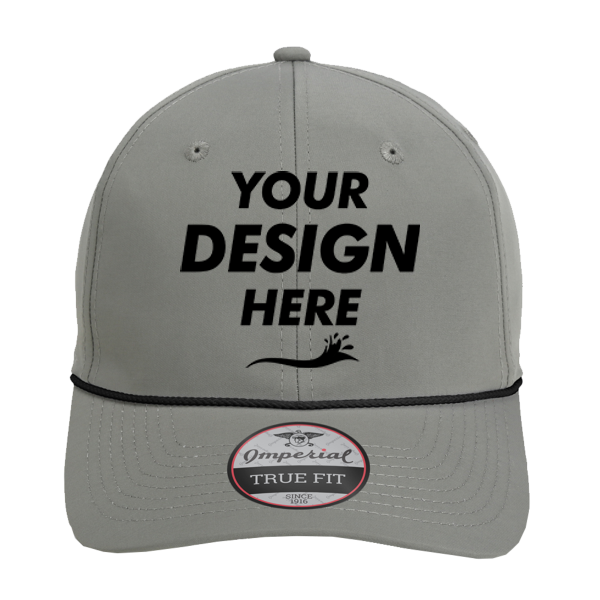 Imperial The Wingman Cap, Grey / Black / Black / Black / Black, Front view, Mockup