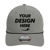 Imperial The Wingman Cap, Grey / Black / Black / Black / Black, Front view, Mockup