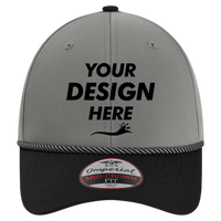 Imperial The Wingman Cap, Grey / Black / Black / Grey / Grey, Front view, Mockup