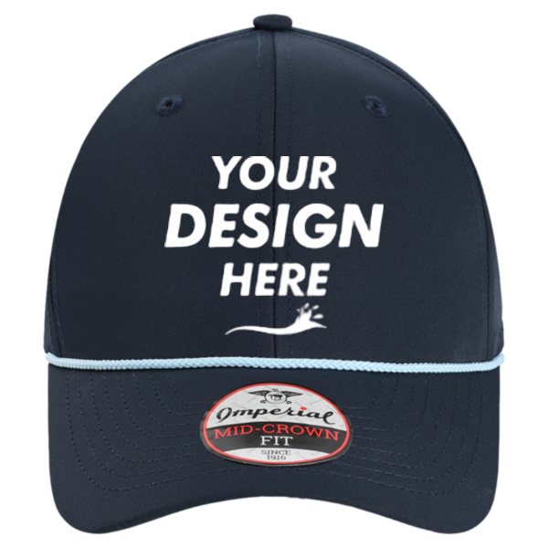 Imperial The Wingman Cap, Navy / Light Blue / Light Blue / Light Blue / Light Blue, Front view, Mockup