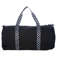 Independent Trading Co. 29L Day Tripper Duffel Bag, Black / Checker Strap, Back view
