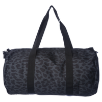 Independent Trading Co. 29L Day Tripper Duffel Bag, Black Cheetah / Black Cheetah, Back view