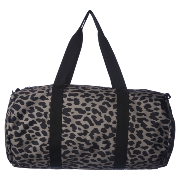 Independent Trading Co. 29L Day Tripper Duffel Bag, Cheetah / Cheetah, Back view