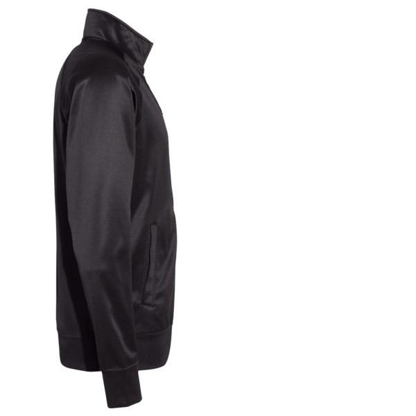 Independent Trading Co. Men's Lightweight Poly-Tech Full-Zip Track Jacket, Black / Black, Right Sleeve view