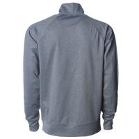 Independent Trading Co. Men's Lightweight Poly-Tech Full-Zip Track Jacket, Gunmetal Heather / Gunmetal Heather, Back view