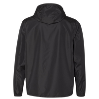 Independent Trading Co. Men's Lightweight Windbreaker Full-Zip Jacket, Black / Black / Black, Back view