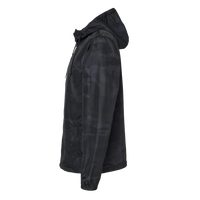 Independent Trading Co. Men's Lightweight Windbreaker Full-Zip Jacket, Black Camo / Black Camo / Black Camo, Left Sleeve view