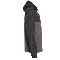 Independent Trading Co. Men's Lightweight Windbreaker Full-Zip Jacket, Black / Graphite / Graphite, Right Sleeve view