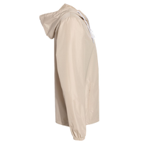 Independent Trading Co. Men's Lightweight Windbreaker Full-Zip Jacket, Classic Khaki / White Zipper / White Zipper, Right Sleeve view