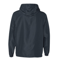 Independent Trading Co. Men's Lightweight Windbreaker Full-Zip Jacket, Classic Navy / Classic Navy / Classic Navy, Back view