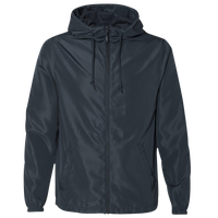 Independent Trading Co. Men's Lightweight Windbreaker Full-Zip Jacket, Classic Navy / Classic Navy / Classic Navy, Front view