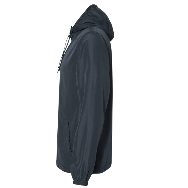 Independent Trading Co. Men's Lightweight Windbreaker Full-Zip Jacket, Classic Navy / Classic Navy / Classic Navy, Left Sleeve view