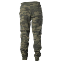 Independent Trading Co. Men's Midweight Fleece Sweatpants, Forest Camo, Back view