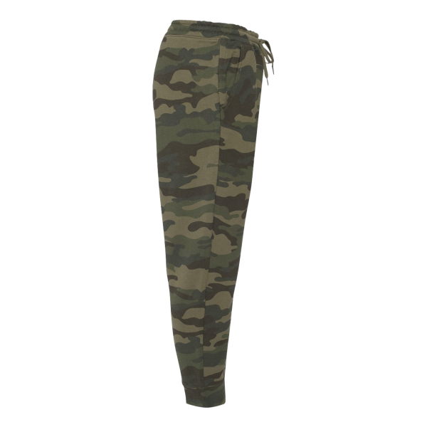 Independent Trading Co. Men's Midweight Fleece Sweatpants, Forest Camo, Right Side view