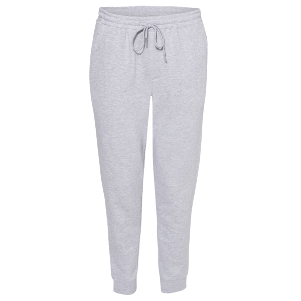 Independent Trading Co. Men's Midweight Fleece Sweatpants, Grey Heather, Front view