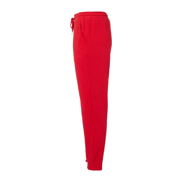 Independent Trading Co. Men's Midweight Fleece Sweatpants, Red, Left Side view