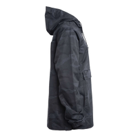 Independent Trading Co. Men's Nylon Anorak, Black Camo, Right Sleeve view