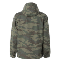 Independent Trading Co. Men's Nylon Anorak, Forest Camo, Back view