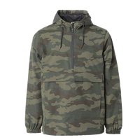 Independent Trading Co. Men's Nylon Anorak, Forest Camo, Front view