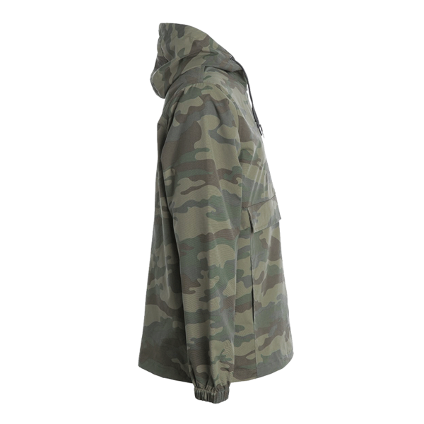 Independent Trading Co. Men's Nylon Anorak, Forest Camo, Right Sleeve view