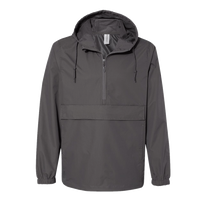 Independent Trading Co. Men's Nylon Anorak, Graphite, Front view
