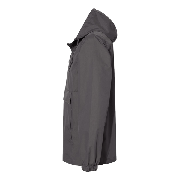 Independent Trading Co. Men's Nylon Anorak, Graphite, Left Sleeve view