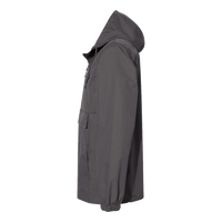 Independent Trading Co. Men's Nylon Anorak, Graphite, Left Sleeve view