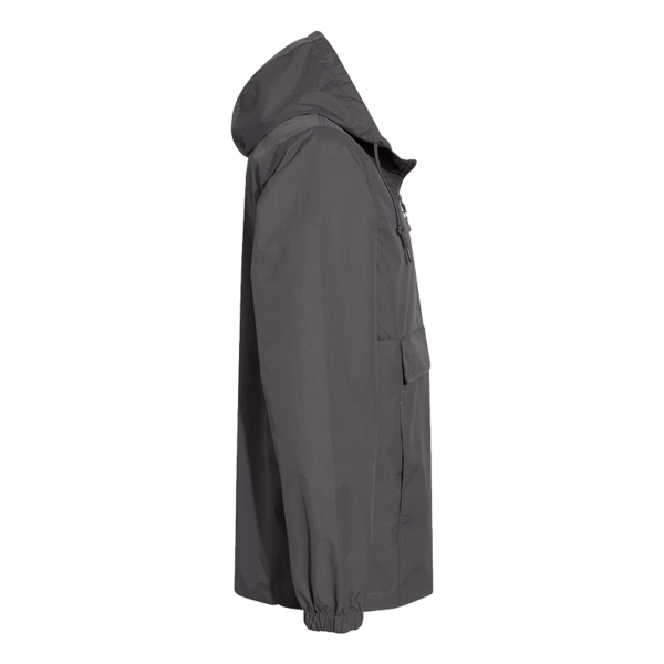 Independent Trading Co. Men's Nylon Anorak, Graphite, Right Sleeve view