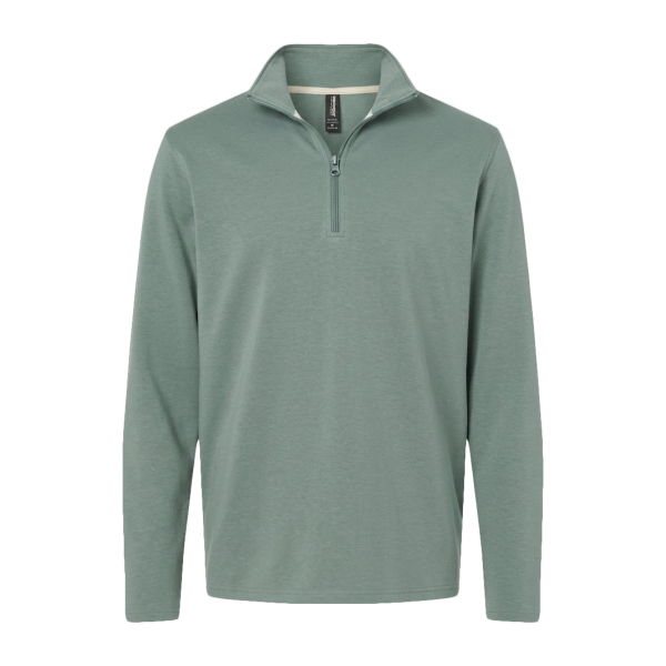 Independent Trading Co. Men's Perform Quarter-Zip Pullover, Agave, Front view
