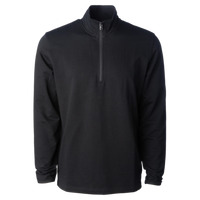 Independent Trading Co. Men's Perform Quarter-Zip Pullover, Black, Front view