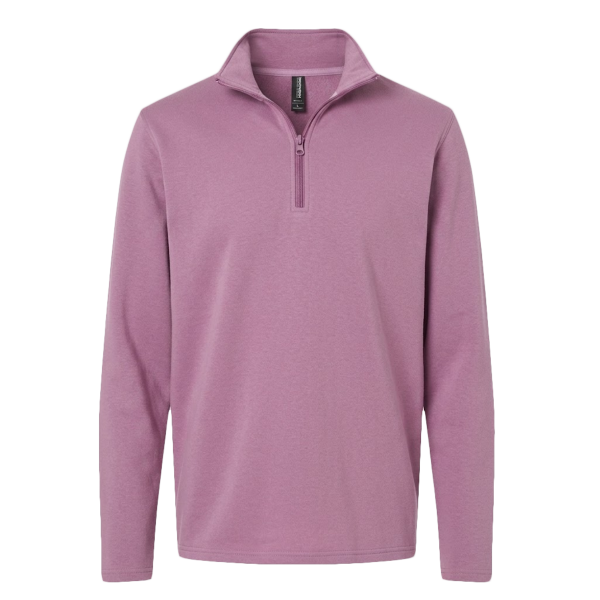 Independent Trading Co. Men's Perform Quarter-Zip Pullover, Orchid, Front view