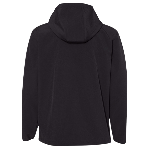 Independent Trading Co. Men's Poly-Tech Soft Shell Jacket, Black, Back view