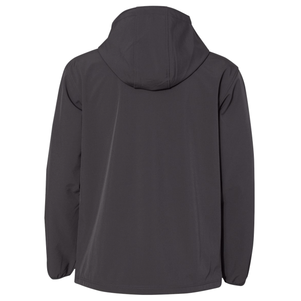 Independent Trading Co. Men's Poly-Tech Soft Shell Jacket, Graphite, Back view