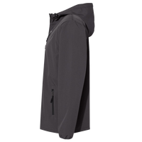 Independent Trading Co. Men's Poly-Tech Soft Shell Jacket, Graphite, Left Sleeve view