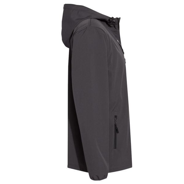 Independent Trading Co. Men's Poly-Tech Soft Shell Jacket, Graphite, Right Sleeve view