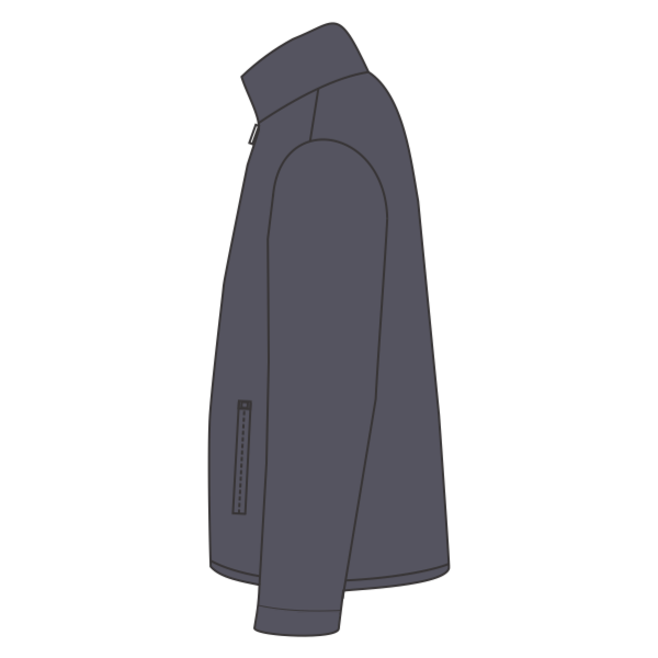 Independent Trading Co. Men's Puffer Jacket, Black, Left Sleeve view